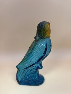 Glass. USA. Avon. Vintage Cologne Bottle. Island Parakeet. 5"H