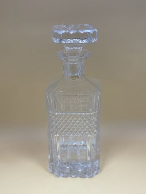 Crystal. Ireland. Waterford Lismore Square Decanter w/Stopper. 26oz. 9.75"H