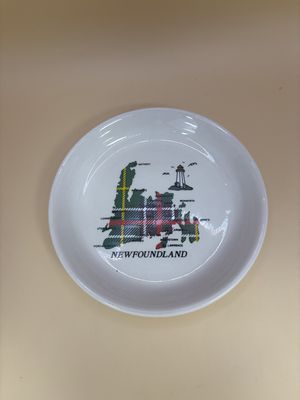 Ceramic. England.  Small Trinket Dish. "Newfoundland". 5.5"W