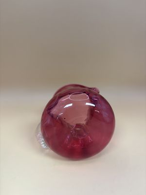 Glass. USA. Small  Vintage Cranberry Creamer.  3.2"H