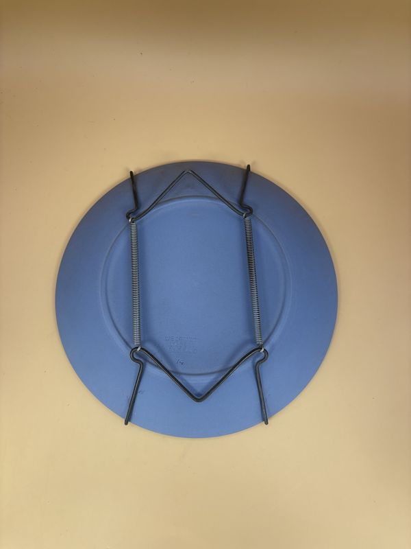 Jasperware. England. Wedgwood. Mother Plate. 1974. Pale Blue and White. 6.5"W