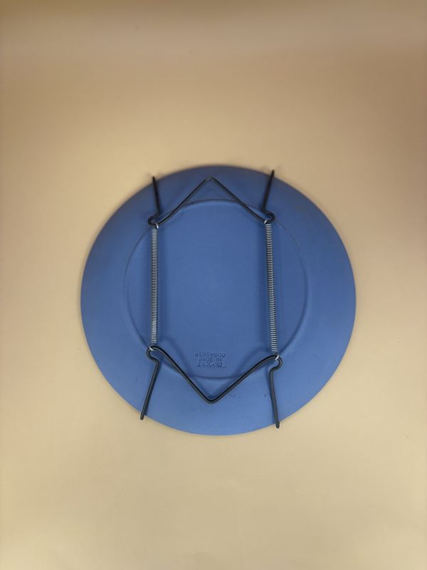 Jasperware. England. Wedgwood. Mother Plate. 1976. Pale Blue and White. 6.5"W