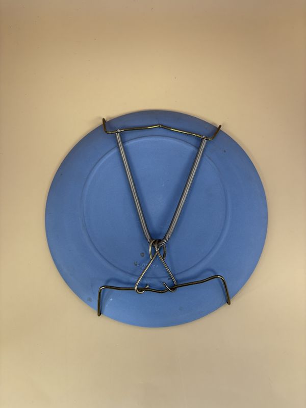Jasperware. England. Wedgwood. Mother Plate. 1980. Pale Blue and White. 6.5"W