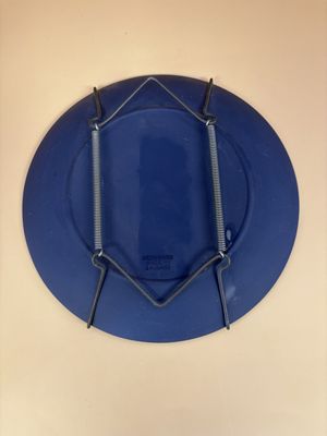 Jasperware. England. Wedgwood. Mother Plate. 1975. Portland Blue and White. 6.5"W