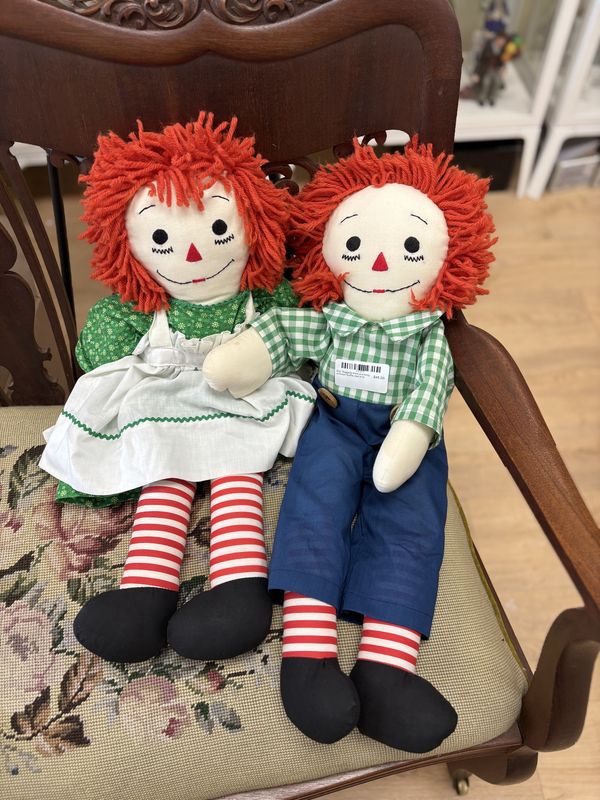 Doll. USA. Raggedy Anne and Andy w/Green Outfits (Set of 2)