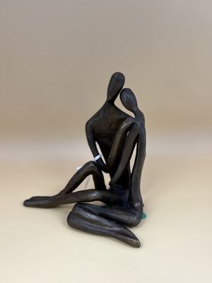 Figurine. USA. Danya B. Bronze Couple Embracing. 6"H