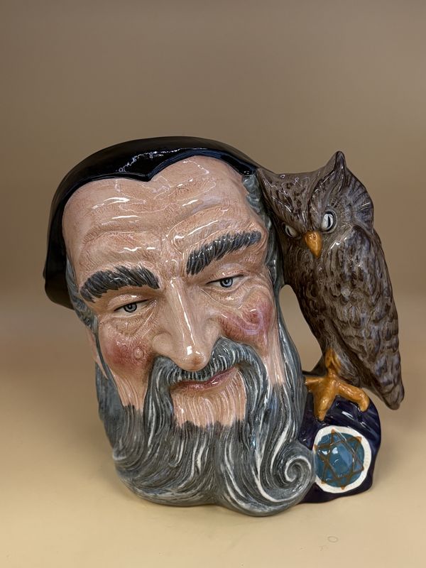 Porcelain. England. Royal Doulton. Large Merlin Character Jug. 7&quot;H