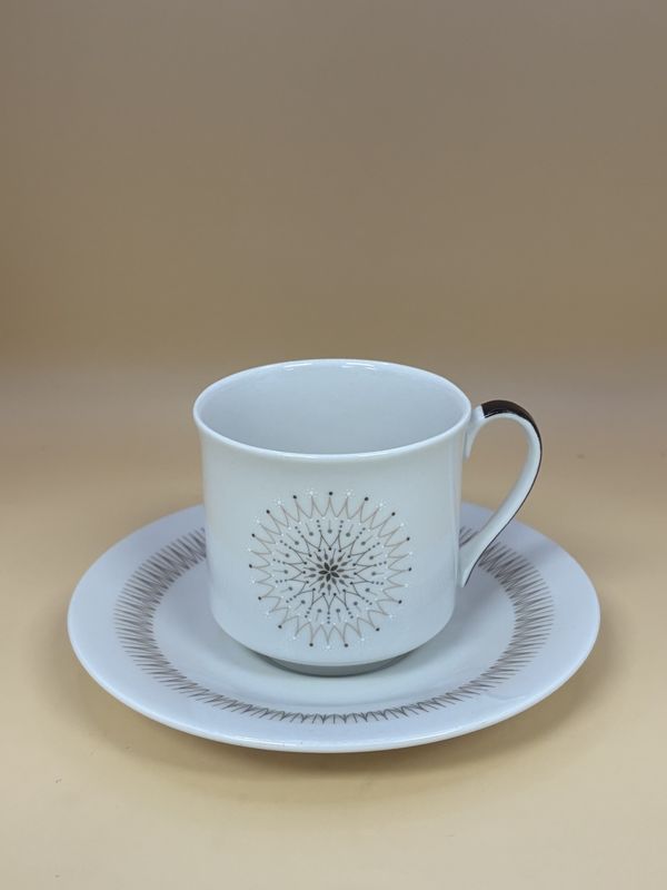 Porcelain. England. Royal Doulton. Coffee/Tea Cup w/Saucer. Morning Star (Set of 10)