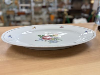 Ceramic. Germany. Shoenwald. Floral Oval Serving Platter. 15"L