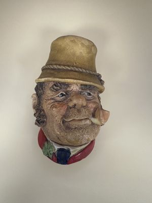 Chalkware. England. Bossons Wall Ornament. 1969. "Paddy". 5.25"H