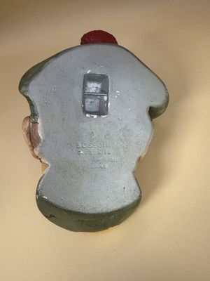 Chalkware. England. Bossons Wall Ornament. 1969. Scottish "Jock". 5.75"H