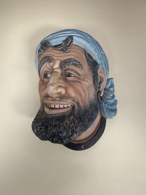 Chalkware. England. Bossons Wall Ornament. "Coasair" Pirate. 5.75"H