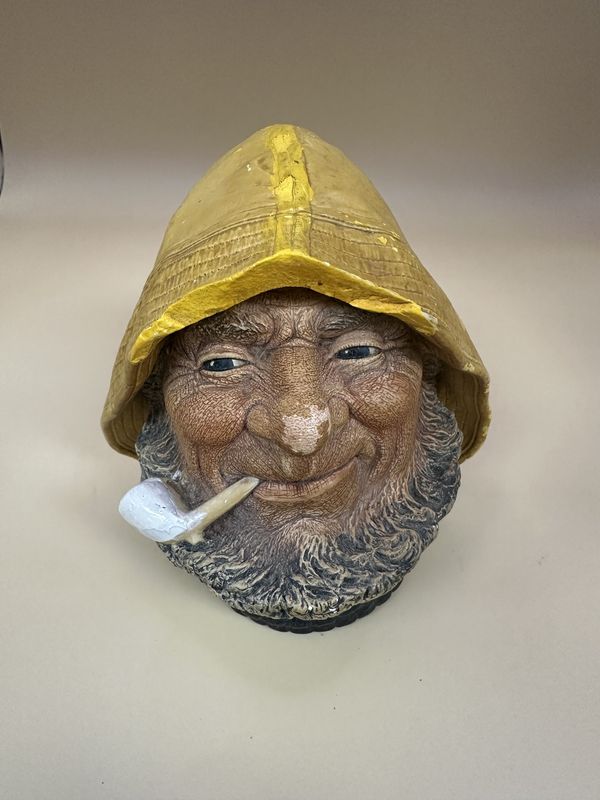 Chalkware. England.  Bossons Wall Ornament. 1974. &quot;Old Salt&quot; Fisherman