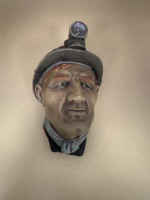 Chalkware. England.  Bossons Wall Ornament. 1983. "Miner"