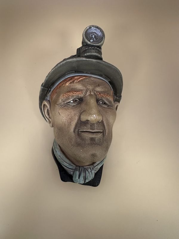 Chalkware. England.  Bossons Wall Ornament. 1983. &quot;Miner&quot;