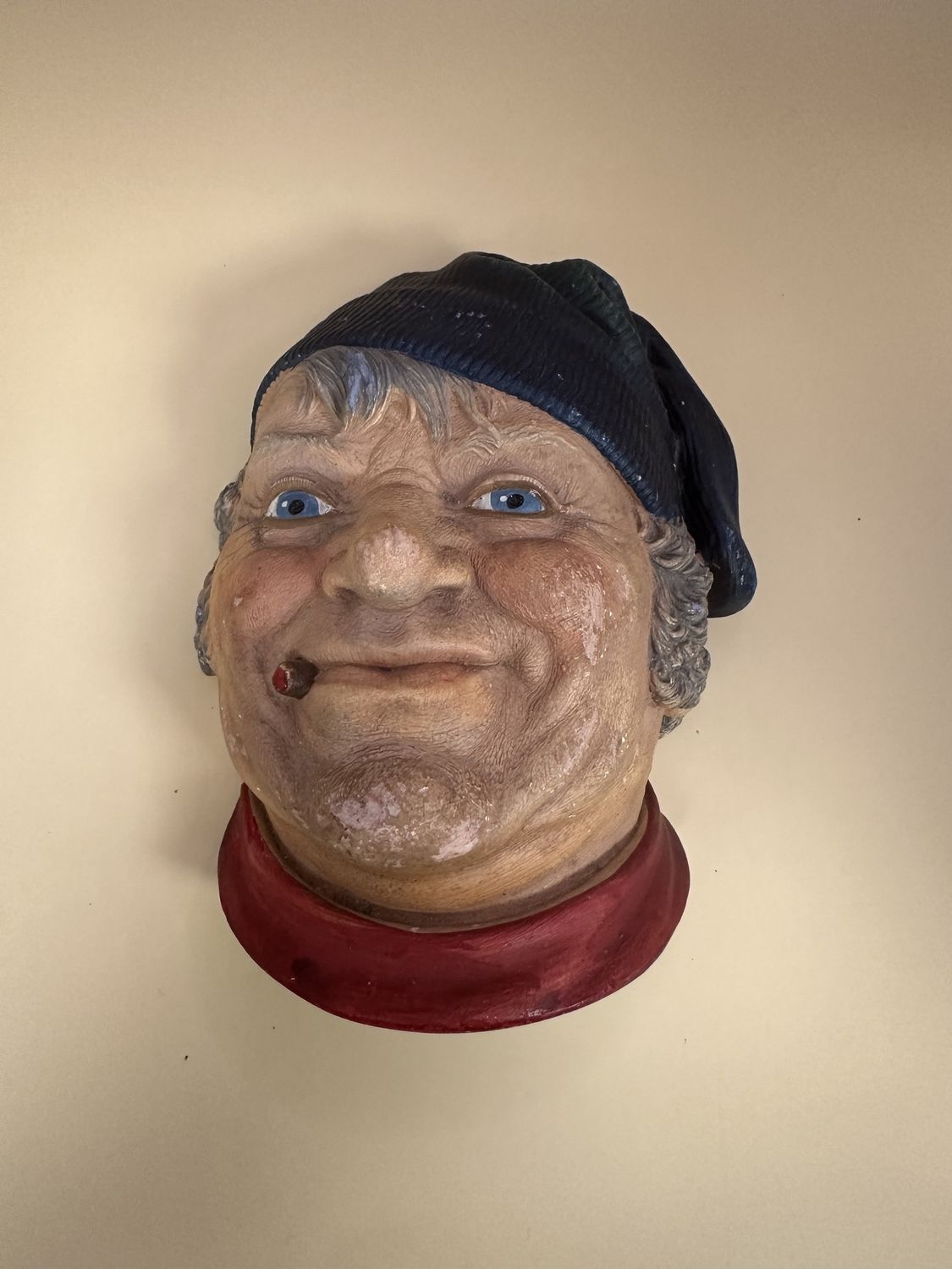 Chalkware. England. Bossons Wall Ornament. &quot;Fisherman&quot;. 5.75&quot;H