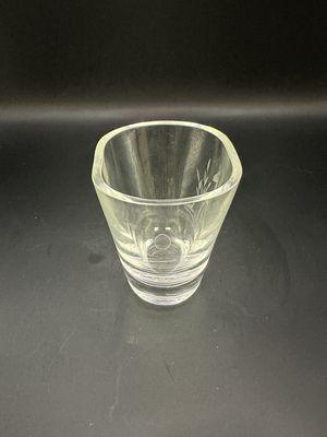Crystal. Sweden. Maleras. Vase w/Horse Etching. 3.5''L x 3.25''H