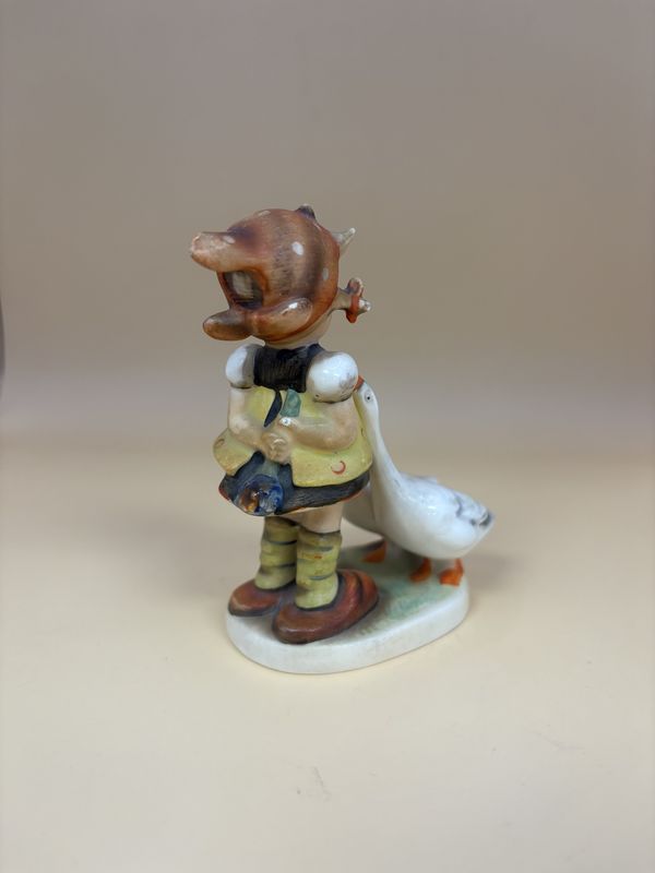 Figurine. Germany. Hummel. #47 3/0 "Goose Girl." TMK 2 (1950-1959). 4.25"H
