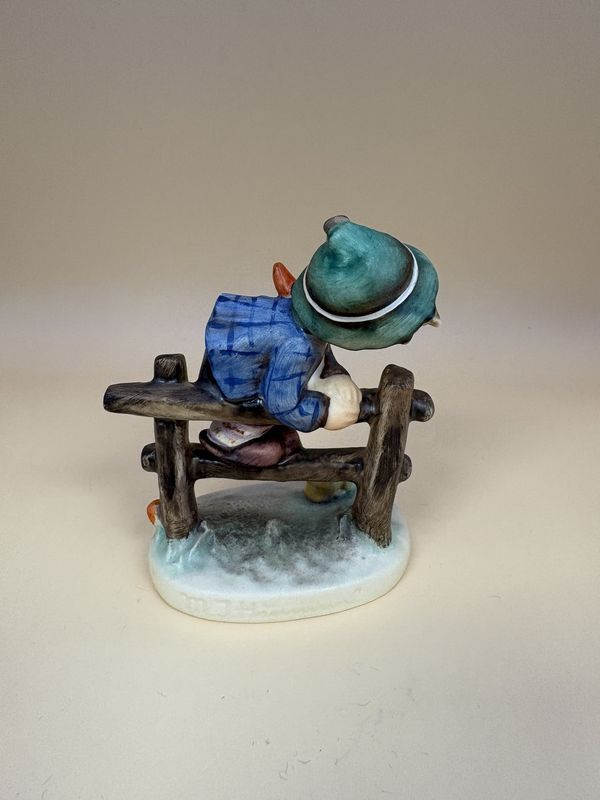 Figurine. Germany. Hummel. #201 2/0 "Retreat to Safety" TMK 5 (1972-1979).  4"H