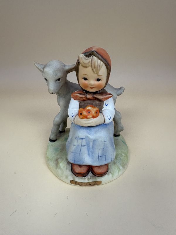 Figurine. German. Hummel. #182 &quot;Good Friends&quot;. TMK 3SS (1960-1972). 3.5&quot;H
