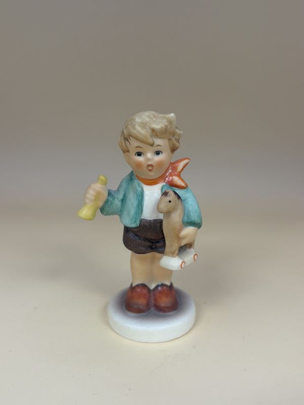 Figurine. German. Hummel. #239/C &quot;Boy with Horse&quot; TMK 7 (1991-2000). 3.25&quot;H