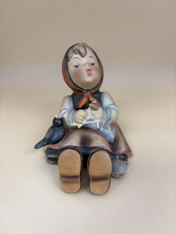 Figurine. German. Hummel. #69 &quot;Pastime&quot;. TMK 2 (1950-1959). 3.5&quot;H