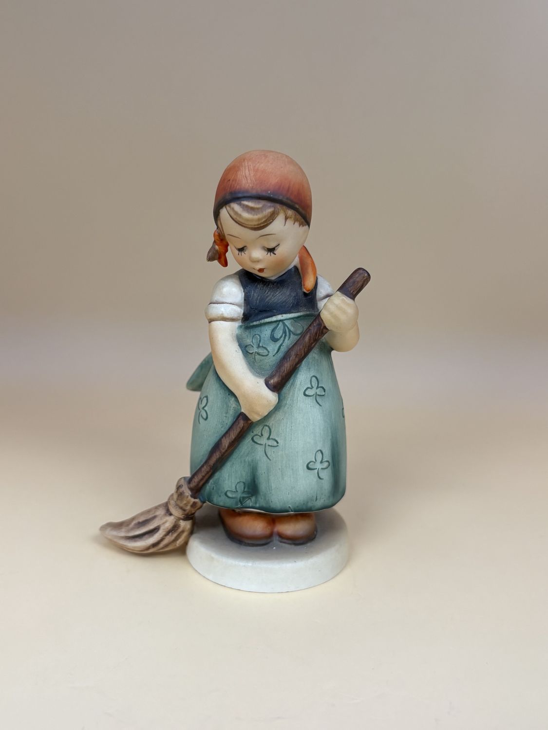 Figurine. German. Hummel. #171 &quot;Little Sweeper&quot;. TMK 2 (1950-1959). 4.75&quot;H
