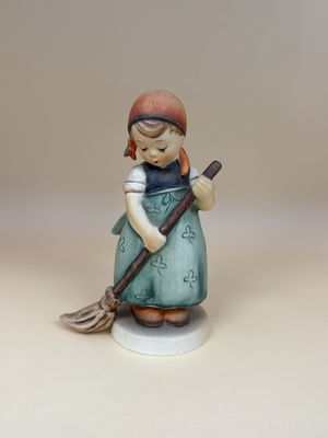 Figurine. German. Hummel. #171 "Little Sweeper". TMK 2 (1950-1959). 4.75"H