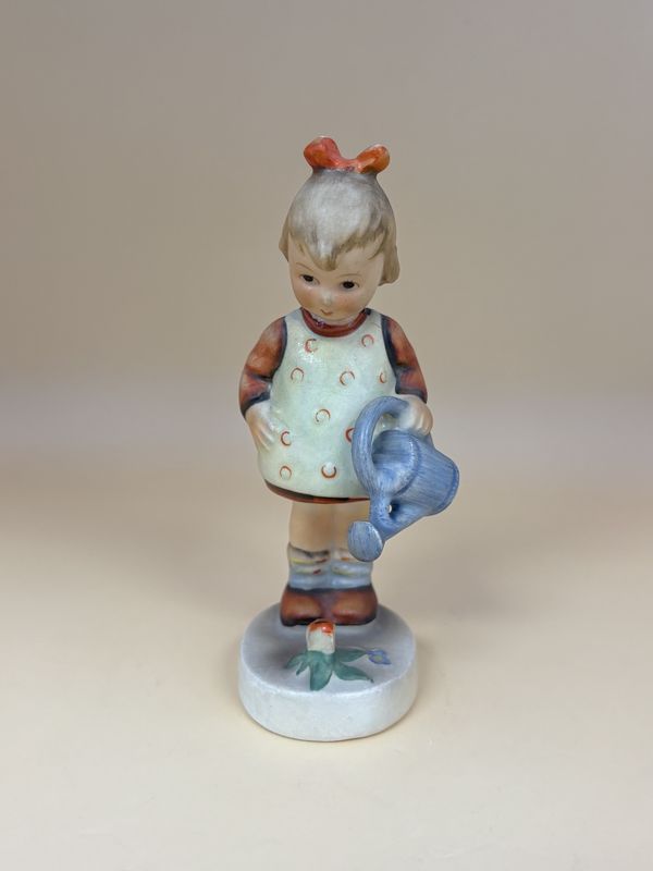Figurine. German. Hummel. #74 &quot;Little Gardener&quot;. TMK 2 (1950-1959). 4.5&quot;H