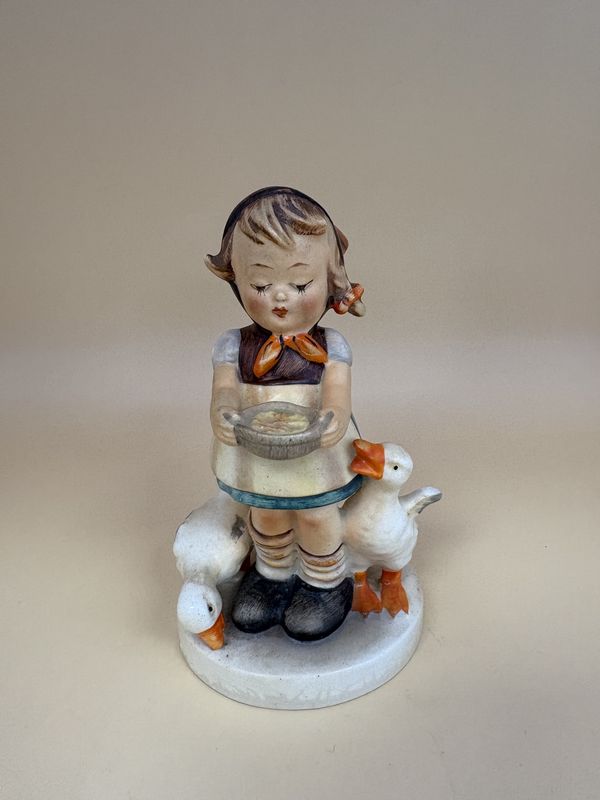 Figurine. German. Hummel. #197 2/0 &quot;Be Patient&quot;. TMK 2 (1950-1959). 4.25&quot;H
