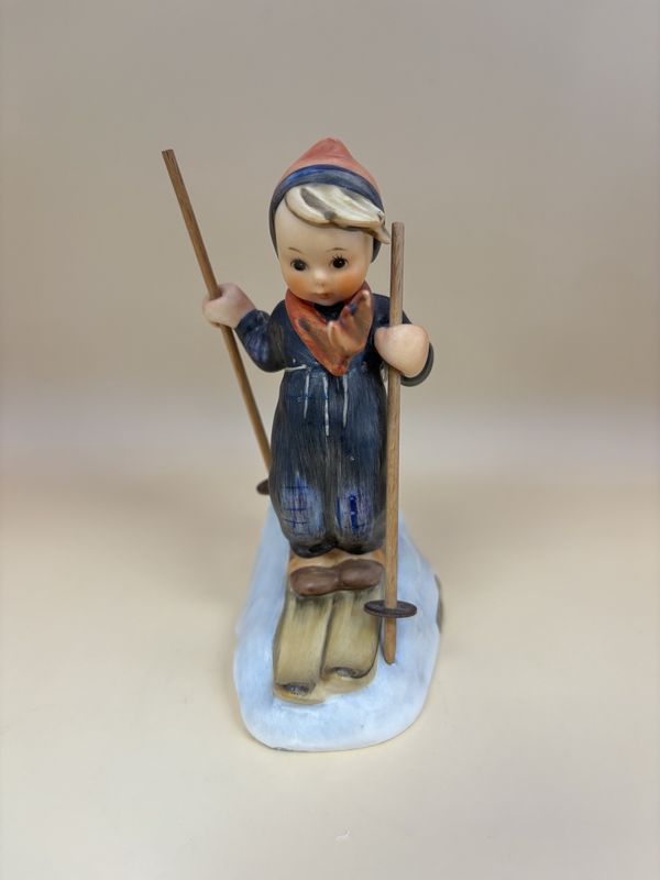 Figurine. German. Hummel. #59 &quot;Skier&quot;. TMK 3SS (1960-1972). 5&quot;H