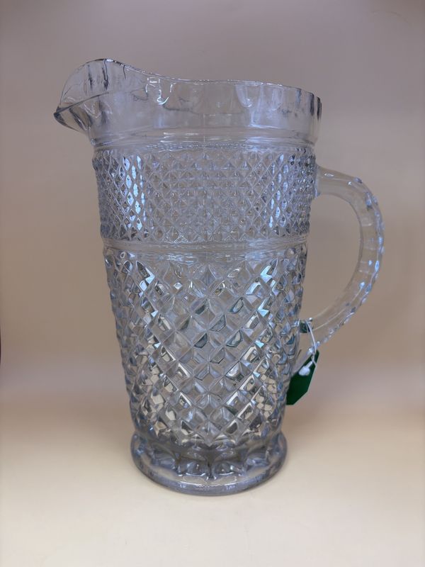 Glass. USA. Anchor Hocking. 64 oz. Wexford Pitcher. 9.5&quot;H