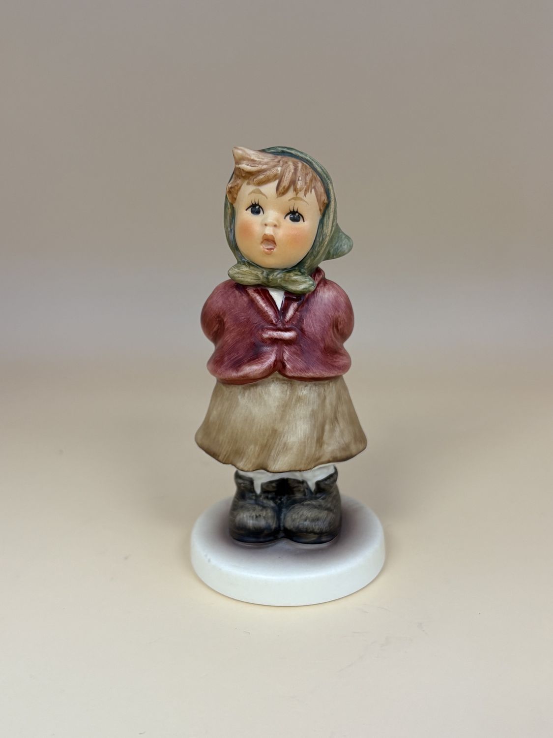 Figurine. German. Hummel. #2181 &quot;Clear as a Bell&quot; TMK 8 (2002-present). 3.75&quot;H