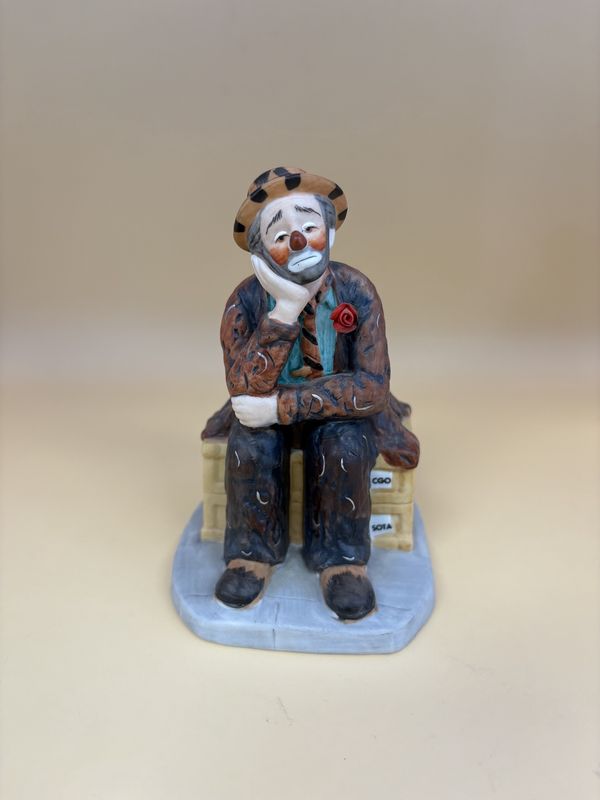 Figurine. The Original Emmet Kelly Circus Collection. "The Thinker" 1986. 4.5"H