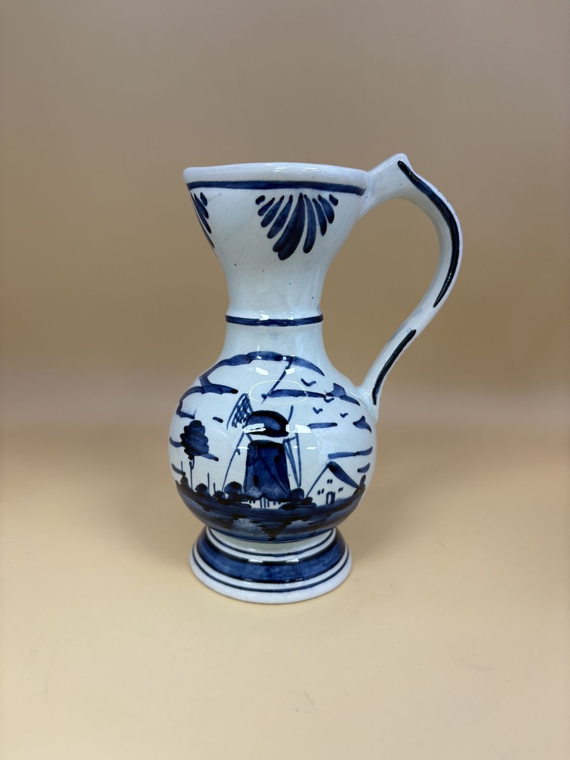 Ceramic. Netherlands. Delft. Blue Ceramic Pitcher