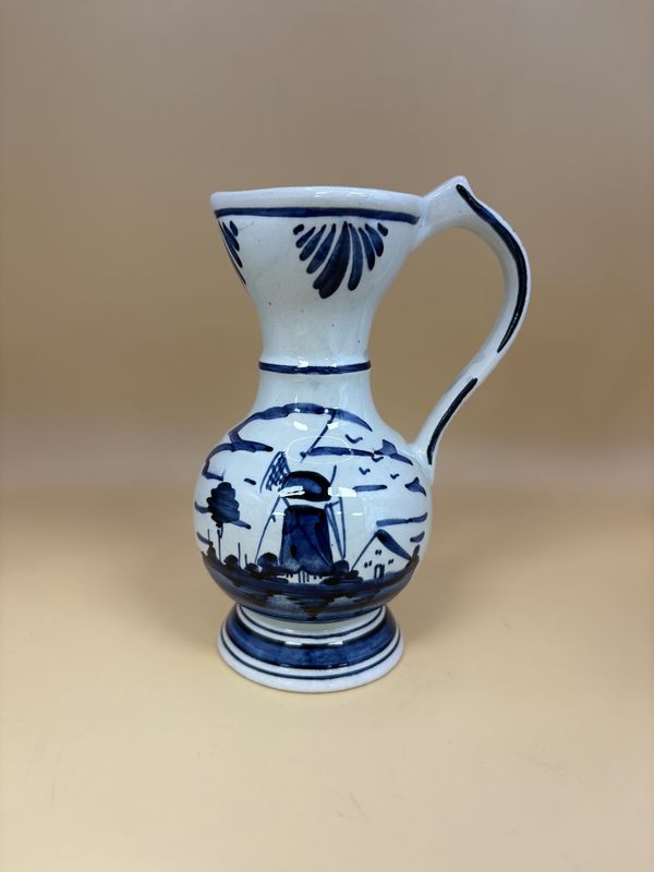 Ceramic. Netherlands. Delft. Blue Ceramic Pitcher
