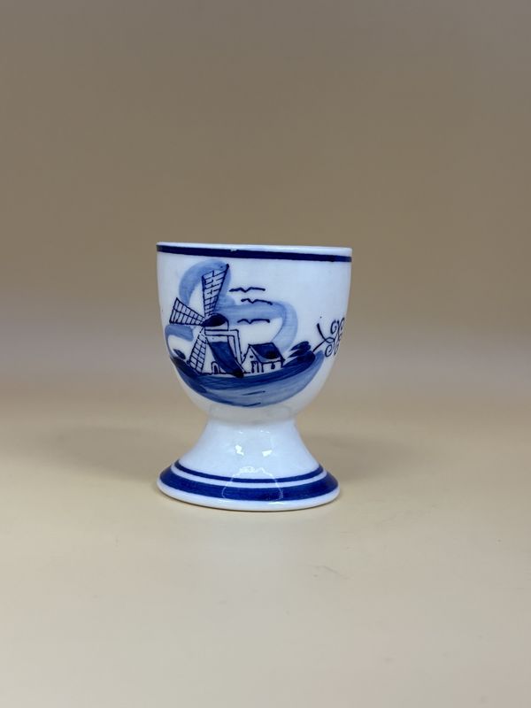 Ceramic. Netherlands. Delft. Egg Holders, Blue &amp; White. Set of 4