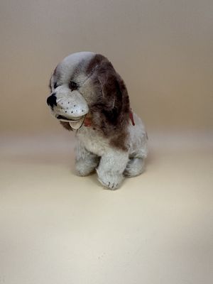 Plush. Germany. Steiff. Dog. "Cockie". Mohair Cocker Spaniel, Brown &amp; Tan. 1950s. 5.75"H