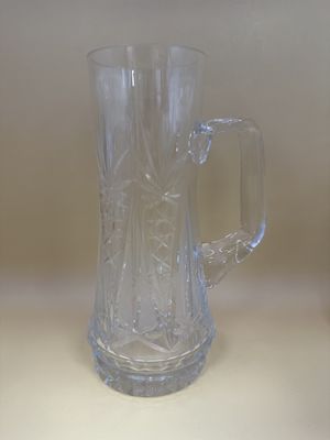 Crystal. Beer Mug / Pilsner. American Brilliant Pattern. 7.5"H (Set of 4)