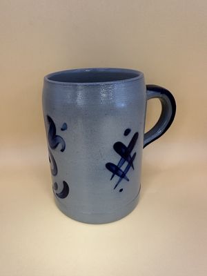 Stein. Germany. Marzi Remy Pottery. Blue Salt Glaze. 5"H
