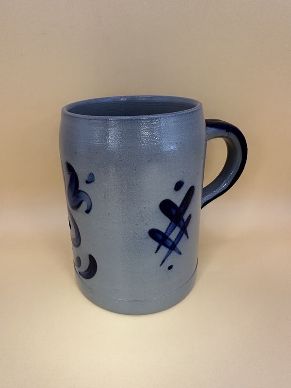Stein. Germany. Marzi Remy Pottery. Blue Salt Glaze. 5&quot;H
