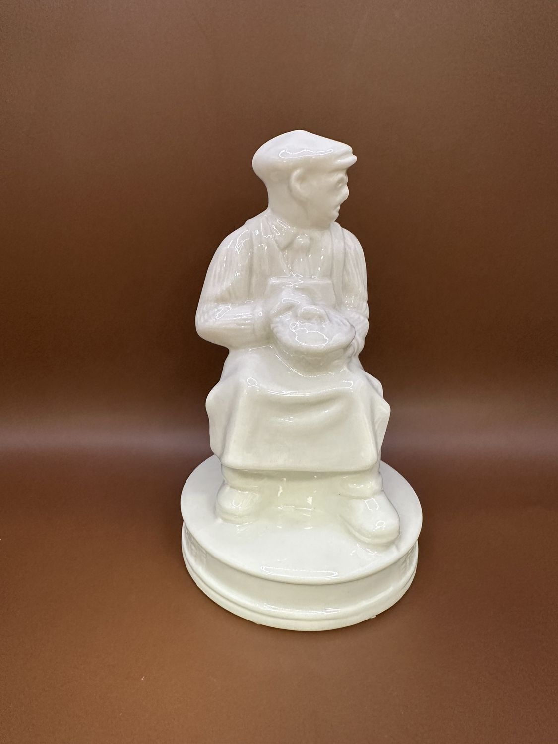 Figurine. Ireland. Belleek. Basket Maker. 5.25&quot;H