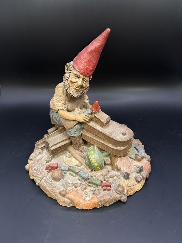 Sculpted Figure. USA. Tom Clark. Geppetto. Signed. Gnome Toy Maker. 1988. 6&quot;H