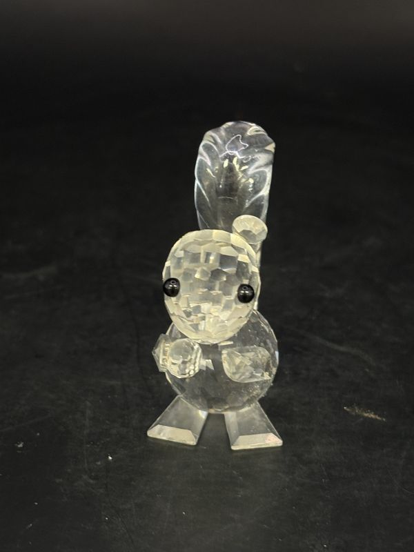 Figurine. Austria. Swarovski. Silver Crystal. Squirrel. 2&quot;H