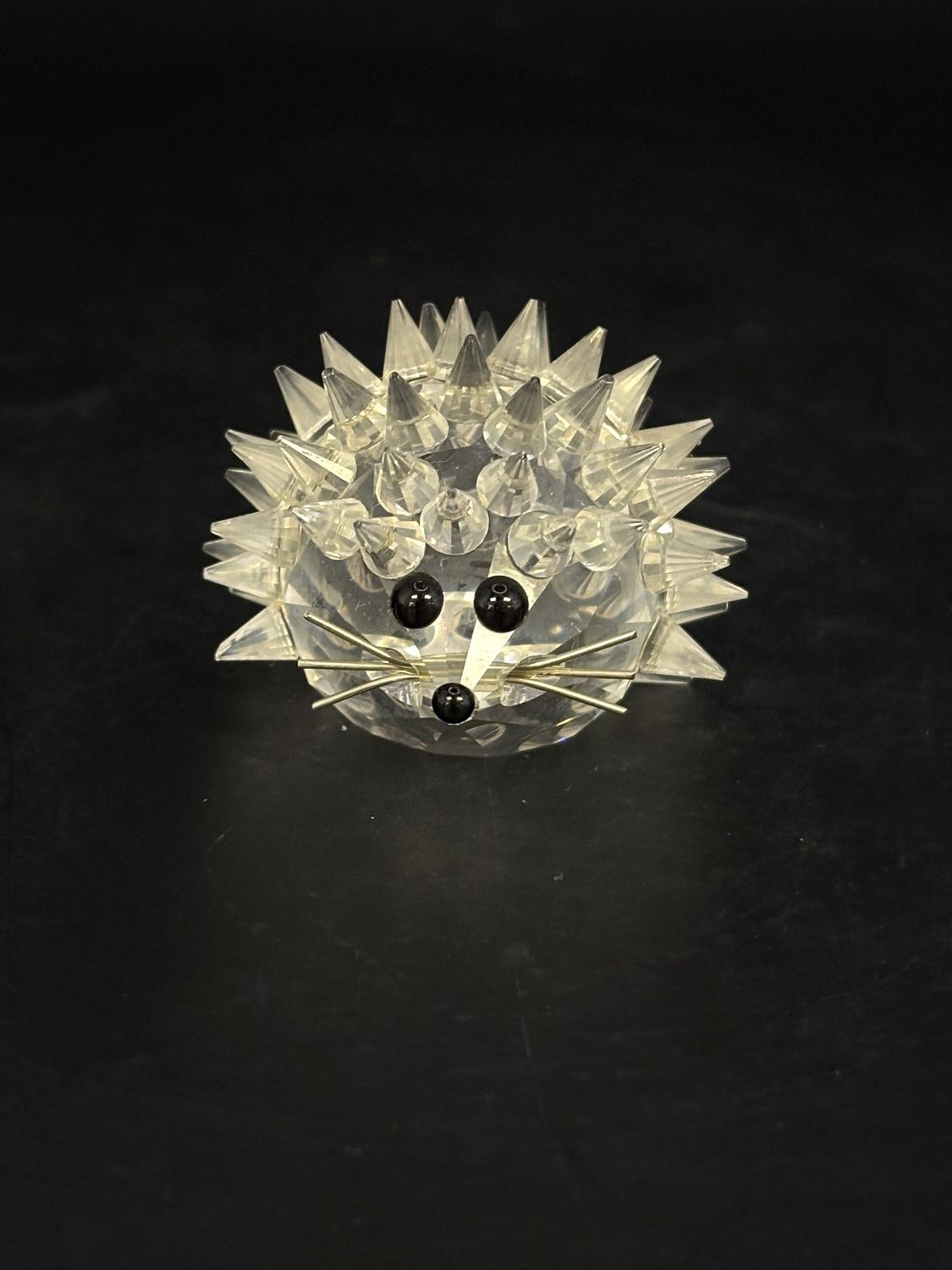 Figurine. Austria. Swarovski. Silver Crystal. Hedgehog. 2&quot;H