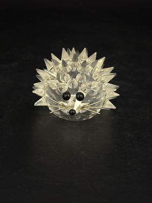 Figurine. Austria. Swarovski. Silver Crystal. Hedgehog. 2"H