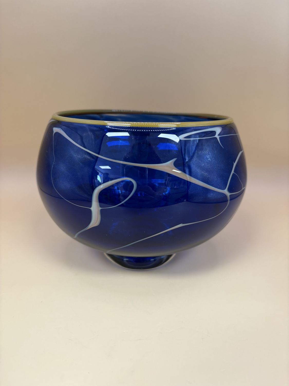 Glass. Romania. PartyLite Cobalt Blue Votive Tealight Candle Holder.