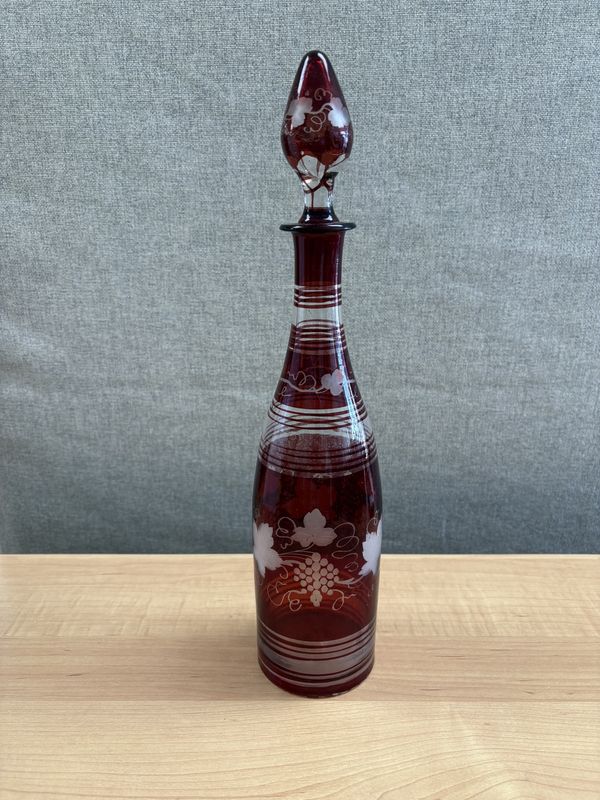 Glass. Czech Republic. Nachtmann. Bohemian Ruby Red Decanter