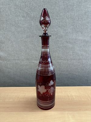 Glass. Czech Republic. Nachtmann. Bohemian Ruby Red Decanter