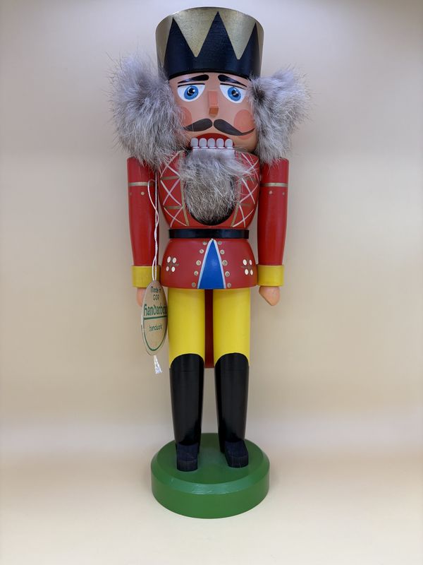 Nutcracker. West Germany. Expertic. Soldier. Red Uniform w/ Yellow Pants. 12&quot;H